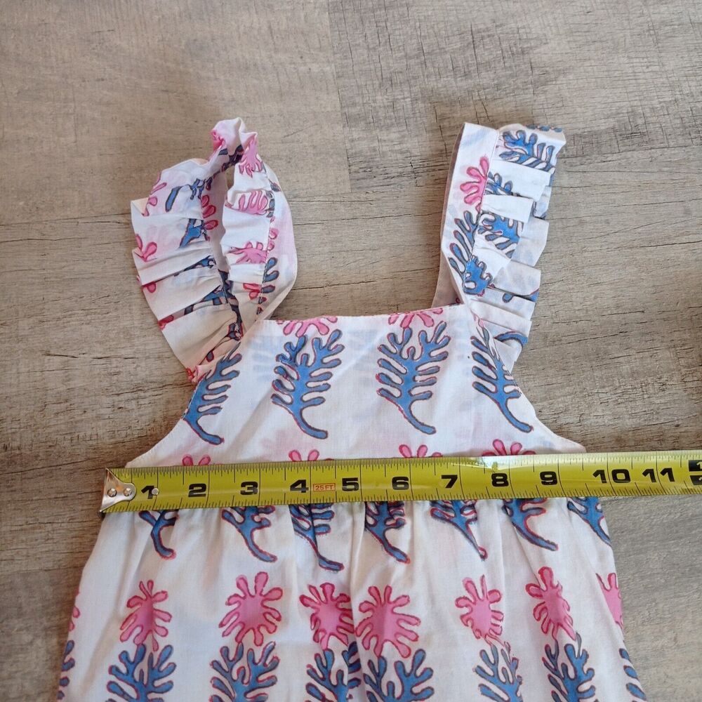 New OLIPHANT Little Girls' Baby Ruffle Bubble Romper Baby Size 6-12 M White - Picture 6 of 8